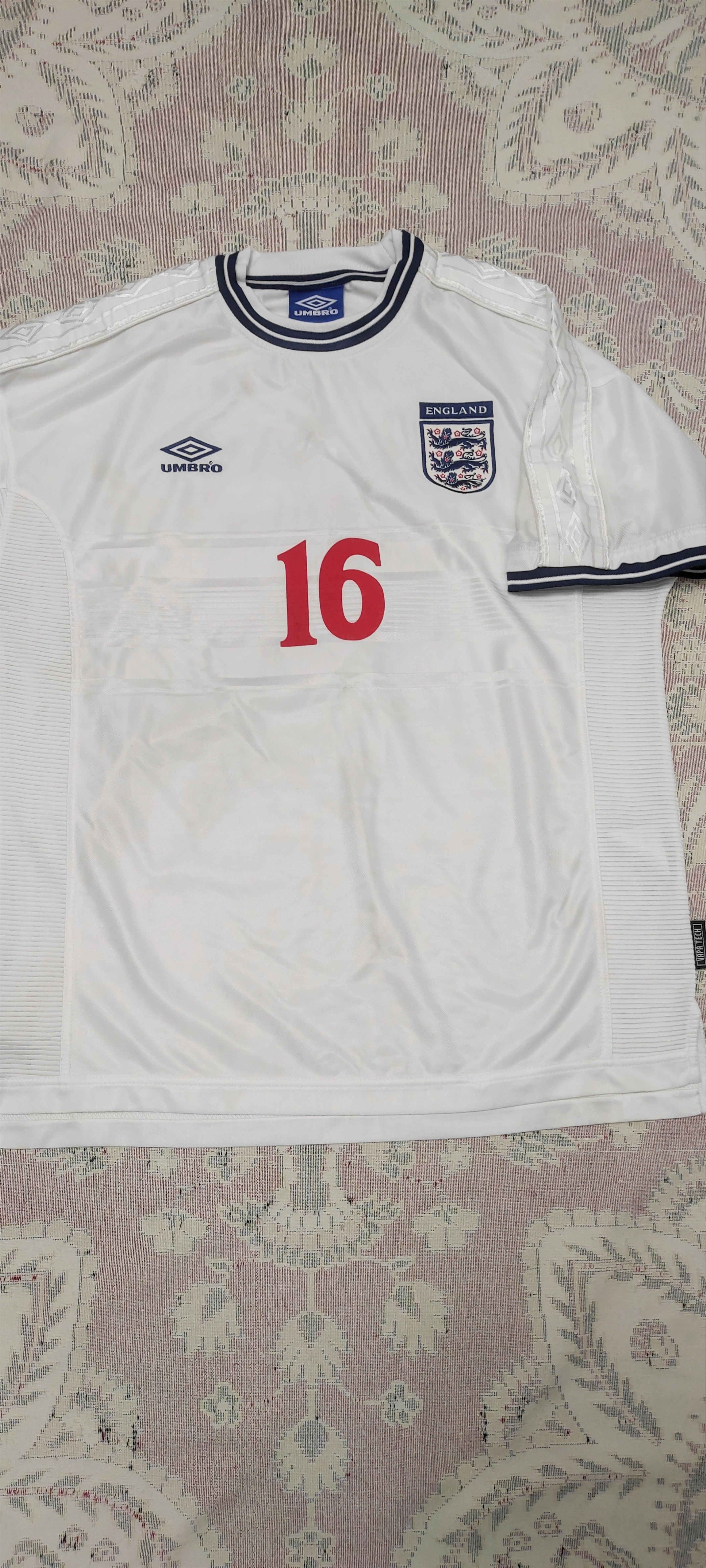 Umbro England #16 Scholes Home футболка 1999 - 2001 Size US XL / EU 56 / 4 - 2 Thumbnail