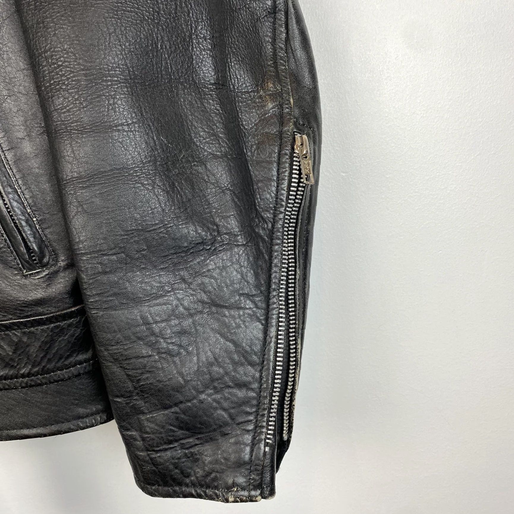 Vintage VINTAGE Excelled Leather Jacket Womens 4 Black 80s Grunge Moto 1980s Casual Jacket Women Size S / US 4 / IT 40 - 5 Thumbnail