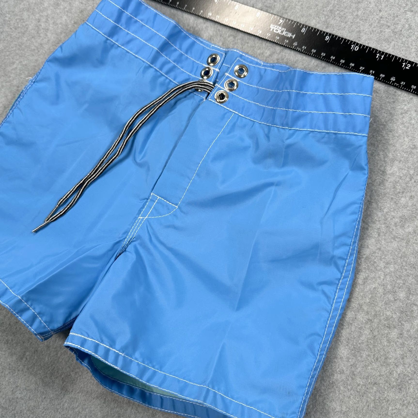 Vintage Birdwell Beach Britches Board Shorts Mens XS Blue Regular Quick Dry Pocket Surf Swim Trunks Size US 27 - 2 Thumbnail