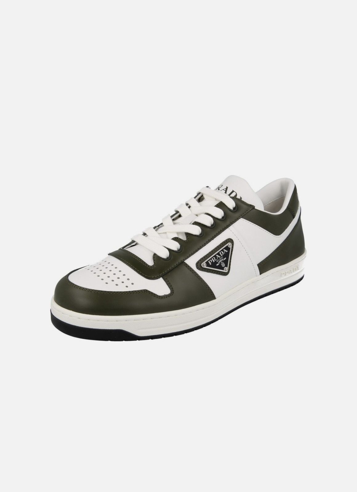 Prada Prada low green and white leather sneakers Size US 11 / EU 44 - 2 Thumbnail