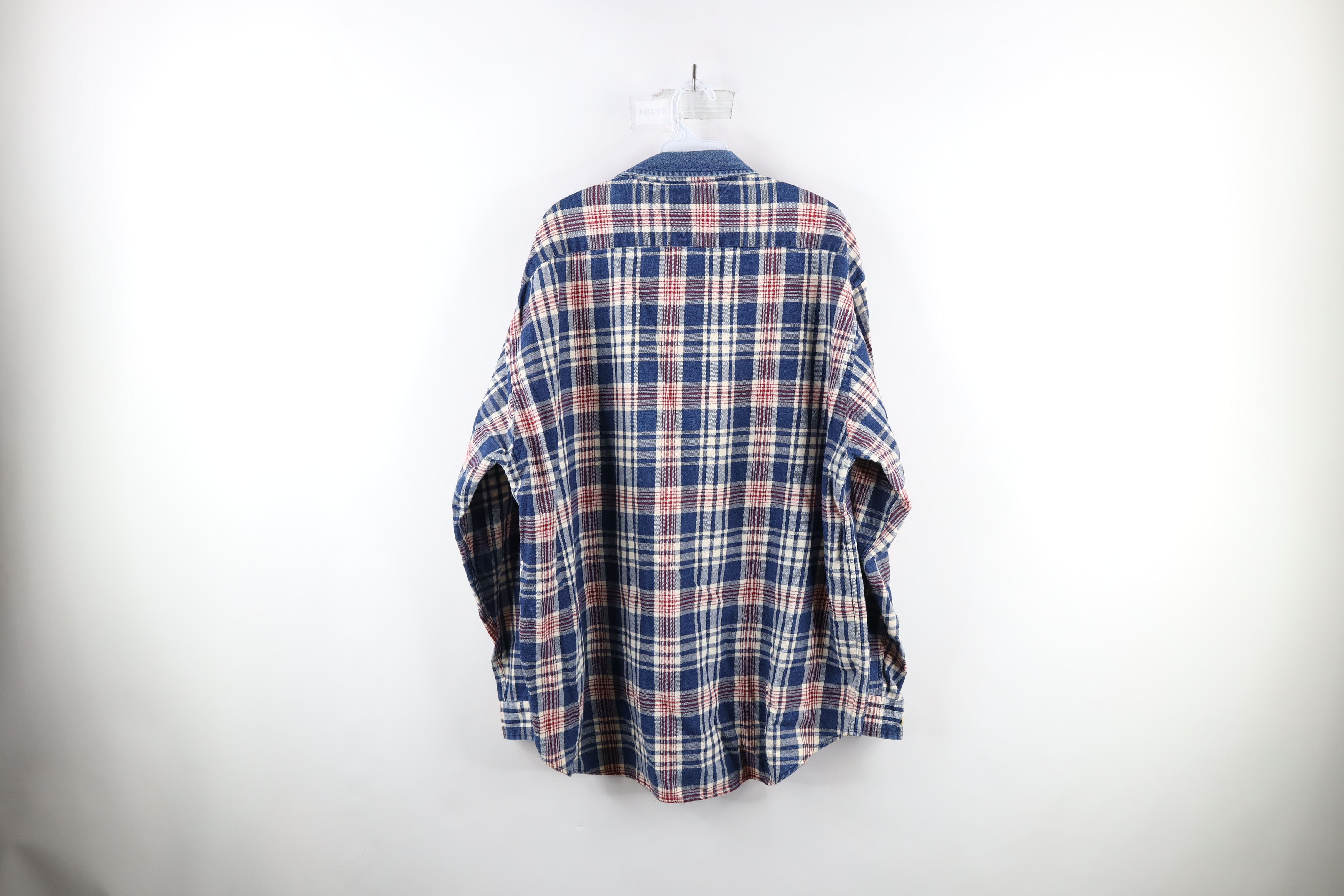 Tommy Hilfiger Vintage 90s Tommy Hilfiger Collar Flannel Button Shirt Plaid Size US XL / EU 56 / 4 - 7 Thumbnail