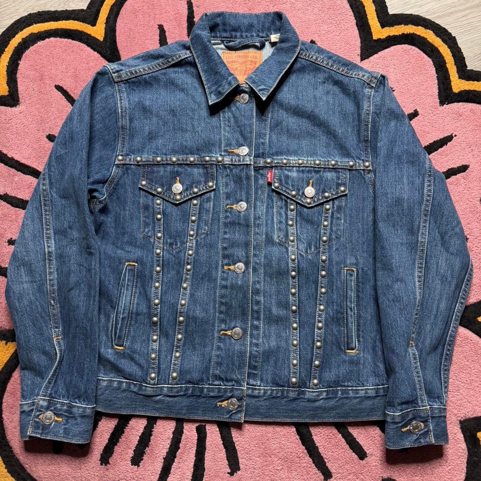 Levi's Levi’s Strauss Studded Denim Trucker Jean Jacket Size Small Size US S / EU 44-46 / 1 - 2 Thumbnail