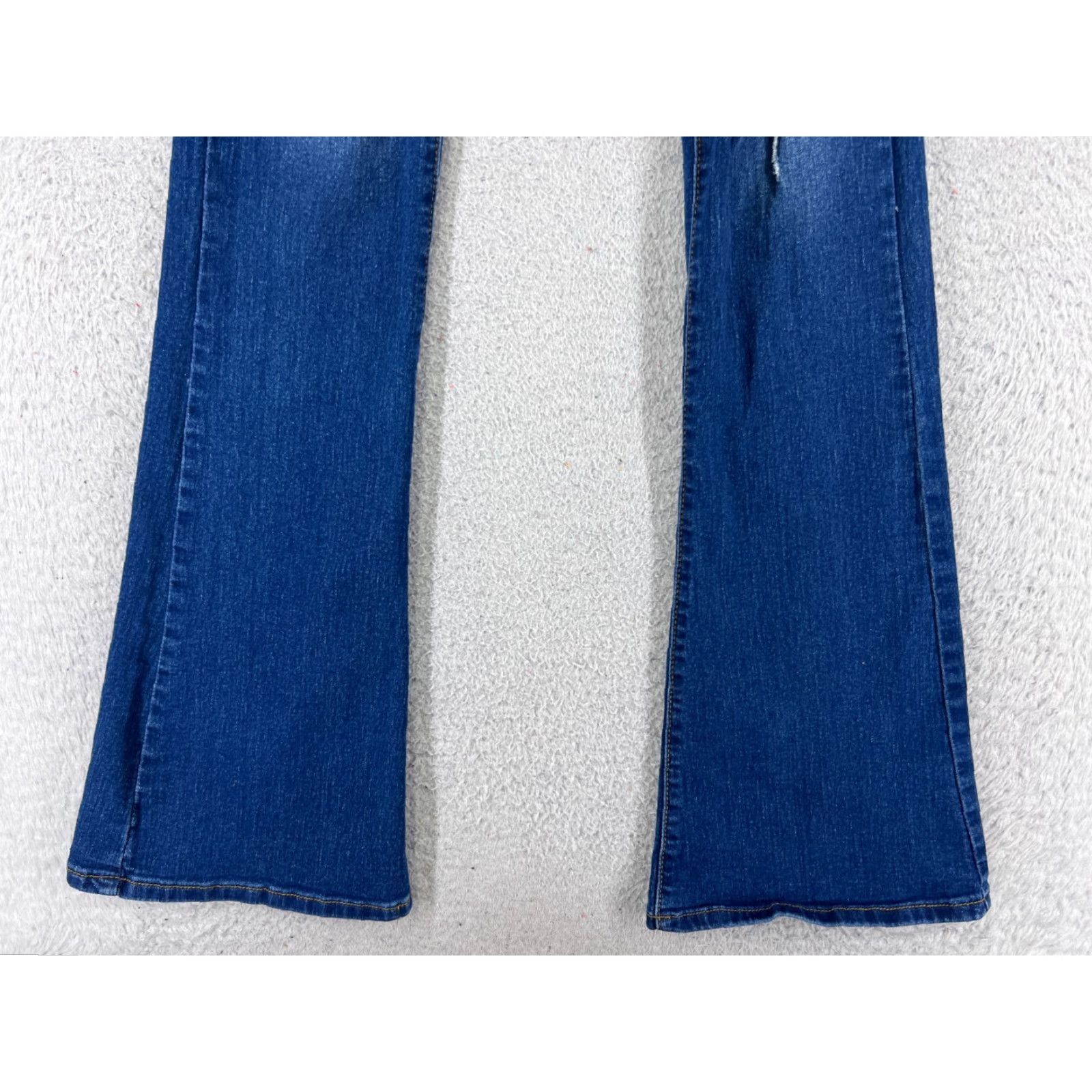 Shein Shein Jeans Womens 27 Blue Denim Flare Distressed Cotton Blend Mid 24x32 Pants Size 27" / US 4 / IT 40 - 2 Thumbnail