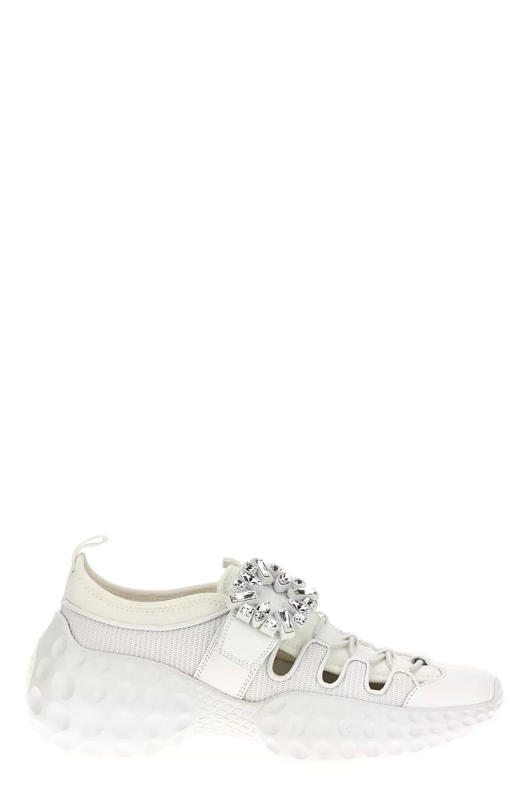Roger Vivier Viv Run Light Trekky White Crystal Sneakers