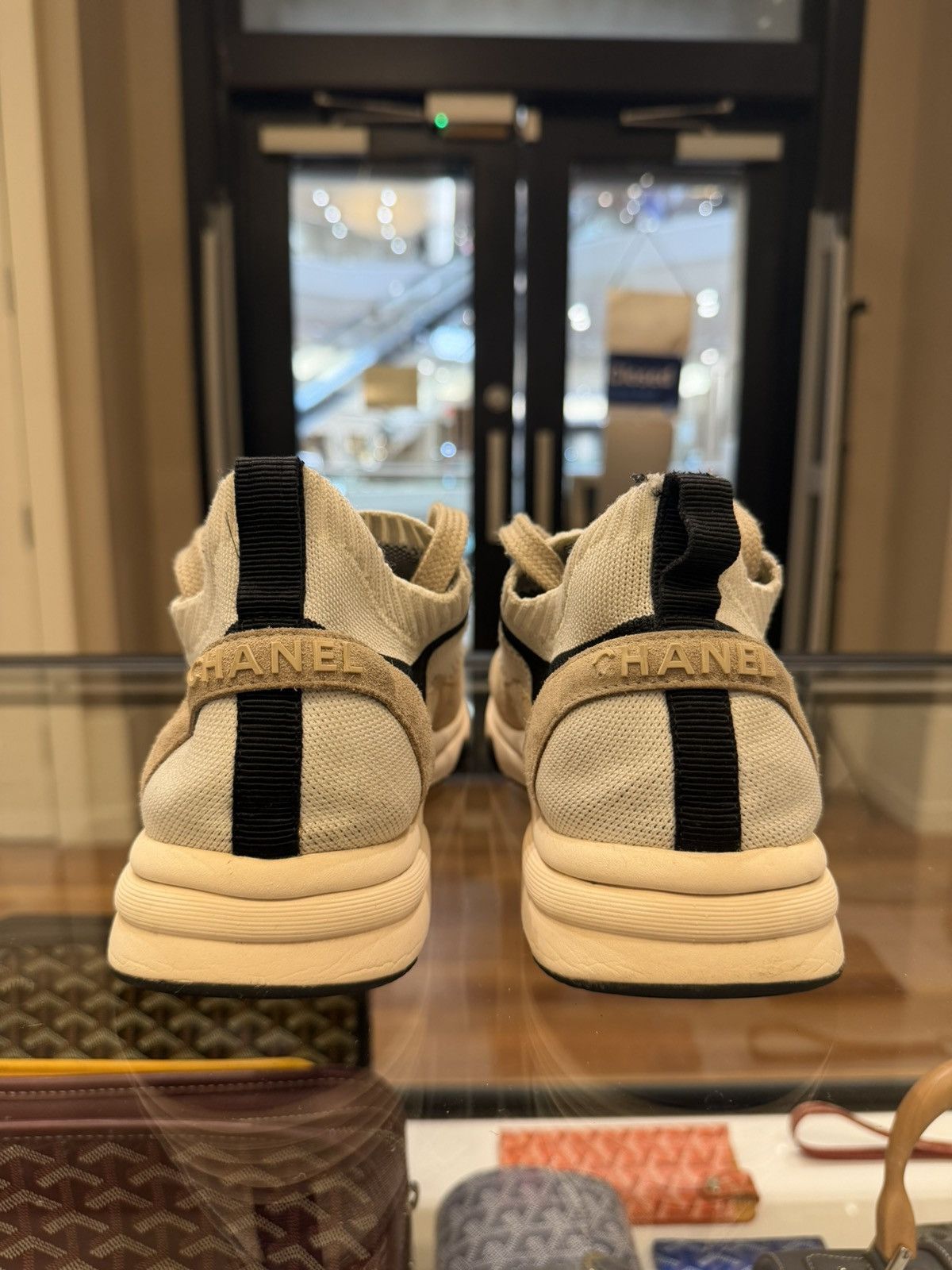 Chanel Chanel Sock Runner Sneakers - White/Grey Size US 9 / EU 42 - 5 Thumbnail