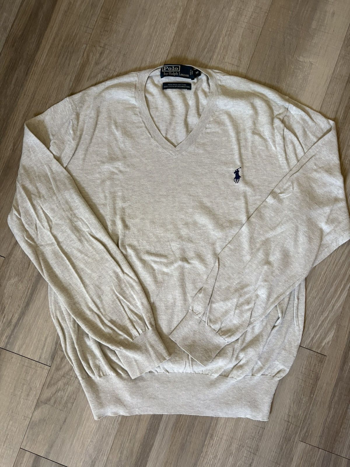 Polo Ralph Lauren Polo Ralph Lauren Grey 100% Pima Cotton Sweater Size US M / EU 48-50 / 2 - 1 Thumbnail