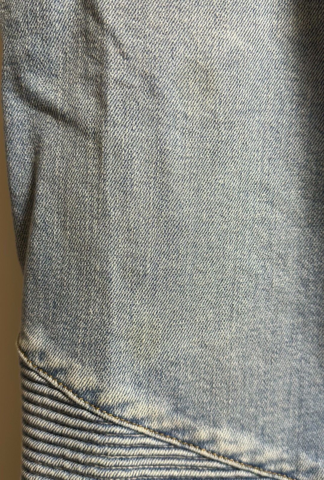 Balmain Balmain Light Blue Washed Moto Denim Pants Size US 31 - 4 Thumbnail