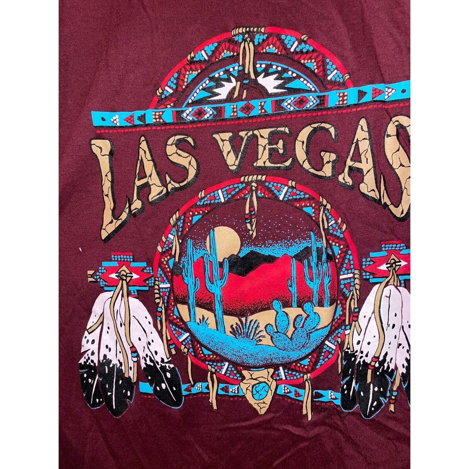 Jerzees Vintage Las Vegas Shirt Jerzees M USA 90s Tee Native Graphic Size US M / EU 48-50 / 2 - 2 Thumbnail