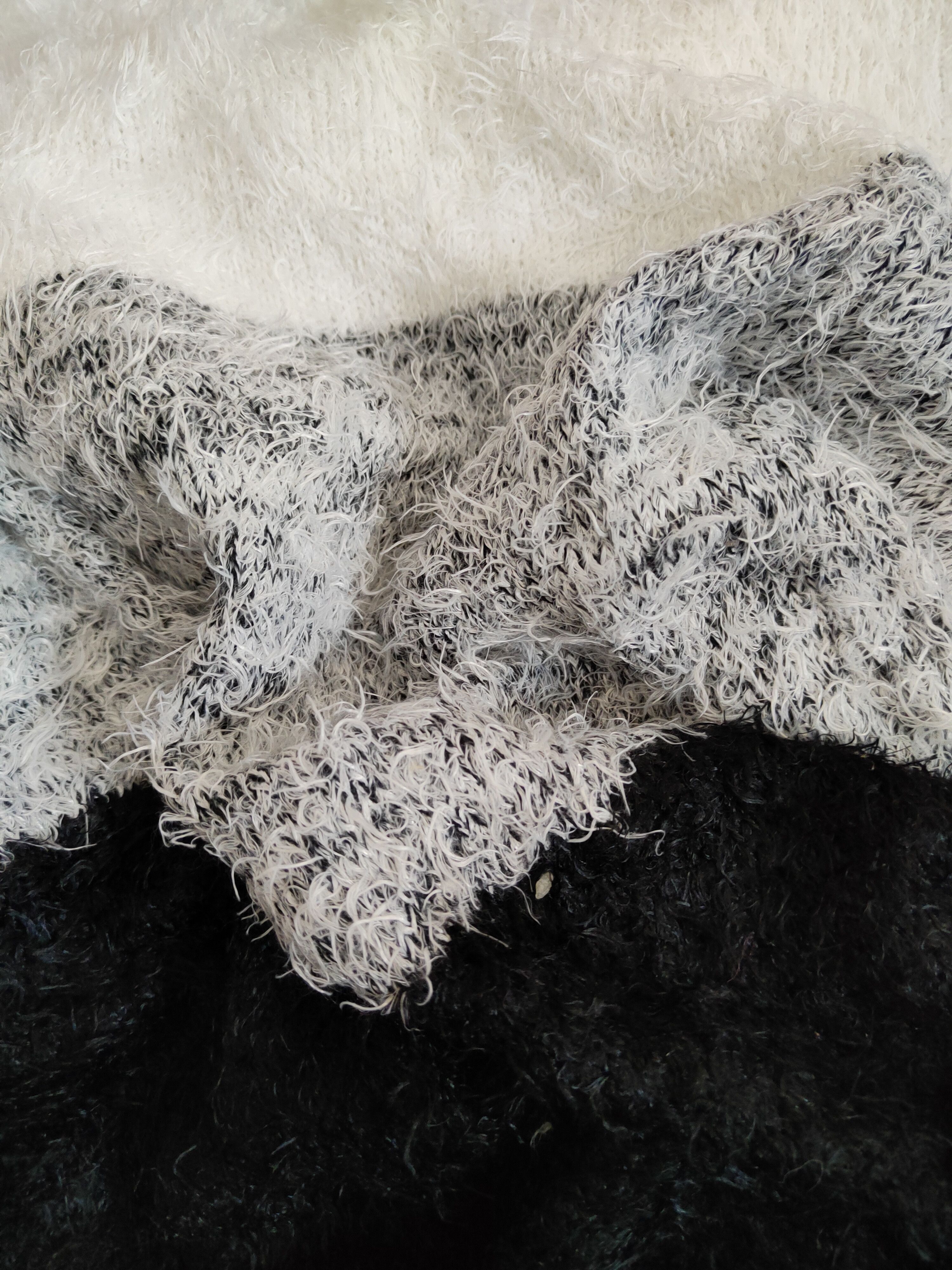 Homespun Knitwear × Japanese Brand Sureve Black White Shag Shaggy Fur Mohair Knitwear #S2024 Size L / US 10 / IT 46 - 10 Thumbnail
