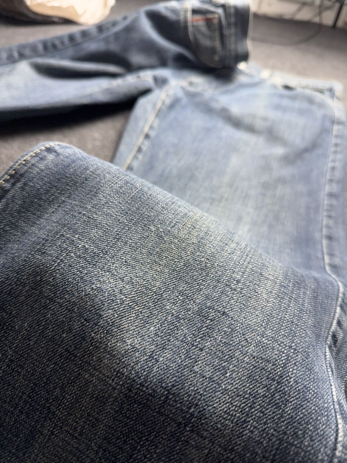 Hugo Boss Vintage 00s Distressed Hugo Boss Orange Blue Denim Jeans Size US 34 / EU 50 - 6 Thumbnail