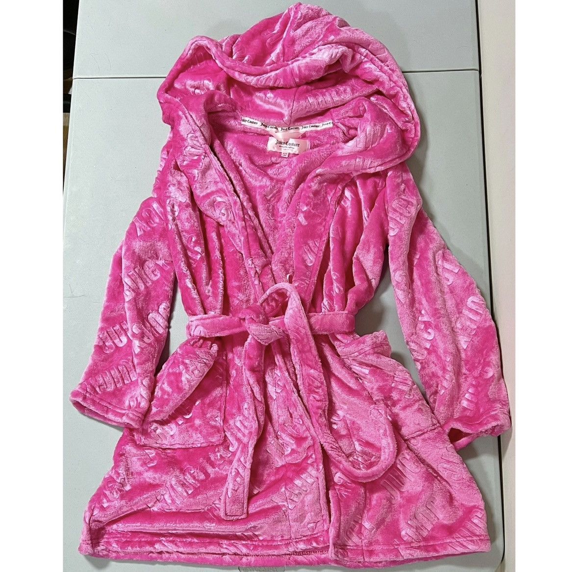 Juicy Couture Juicy Couture Pink Y2K Plush Spa Robe Bathrobe Size S/M 👑✨ Size ONE SIZE - 1 Thumbnail