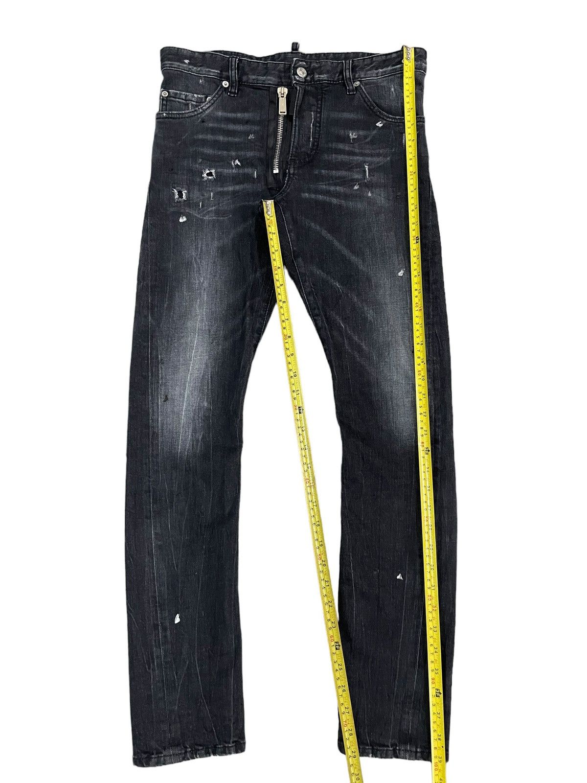 Dsquared2 Dsquared2 Grey Wash Scratch Avant Garde Style Ripped Jeans Size US 31 - 23 Thumbnail