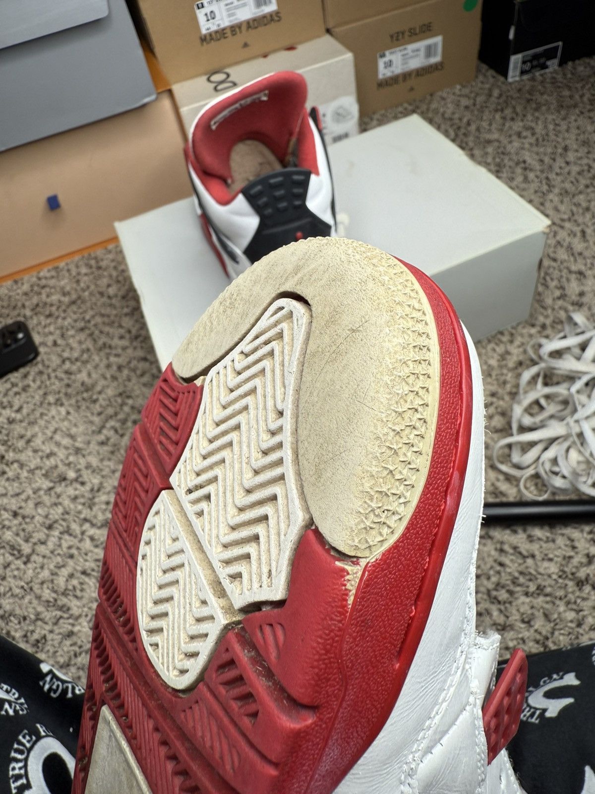 Nike 2012 Jordan Fire Red 4s Size US 10 / EU 43 - 12 Thumbnail