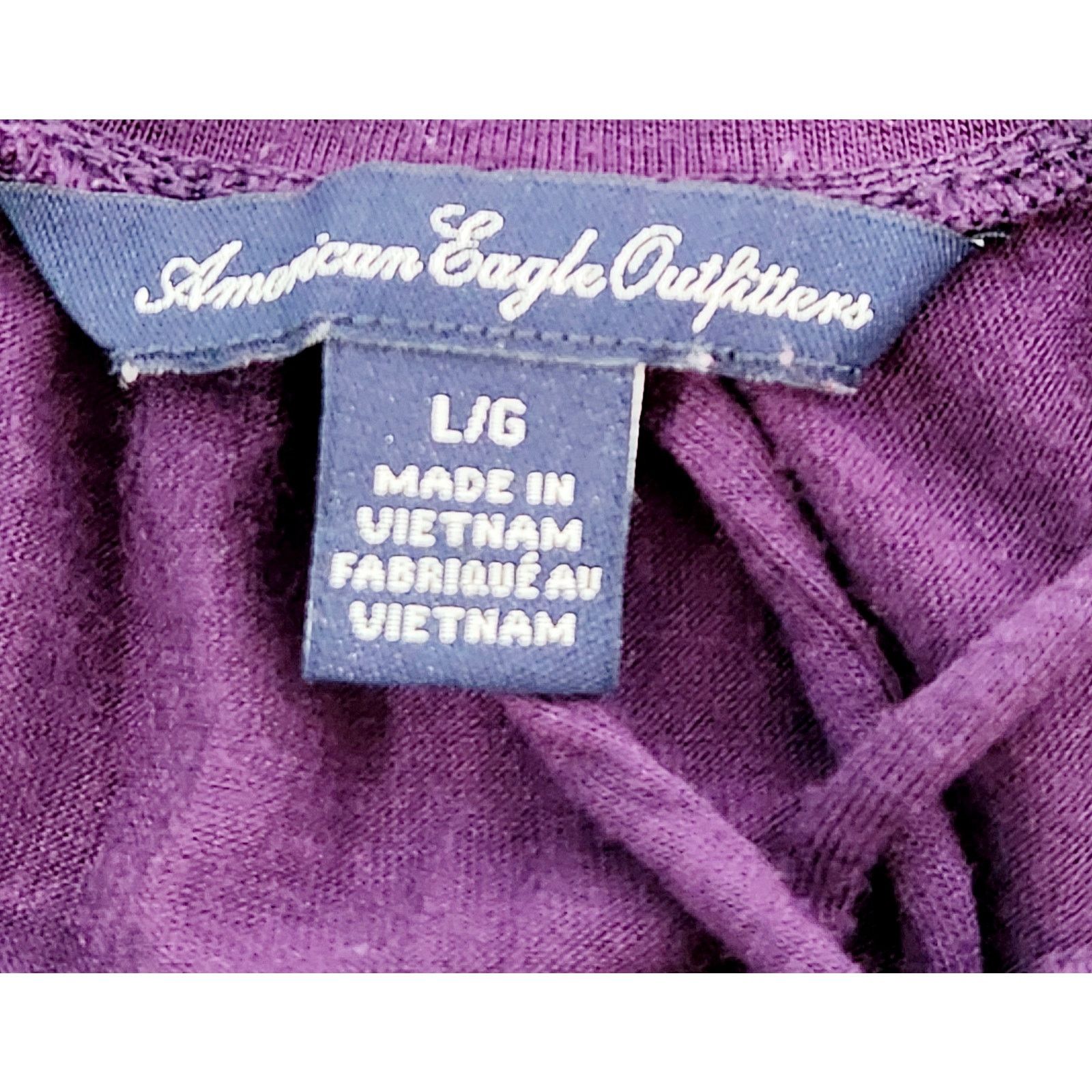Other American Eagle Outfitters Purple Short BatWing Sleeves Top L Size L / US 10 / IT 46 - 4 Thumbnail