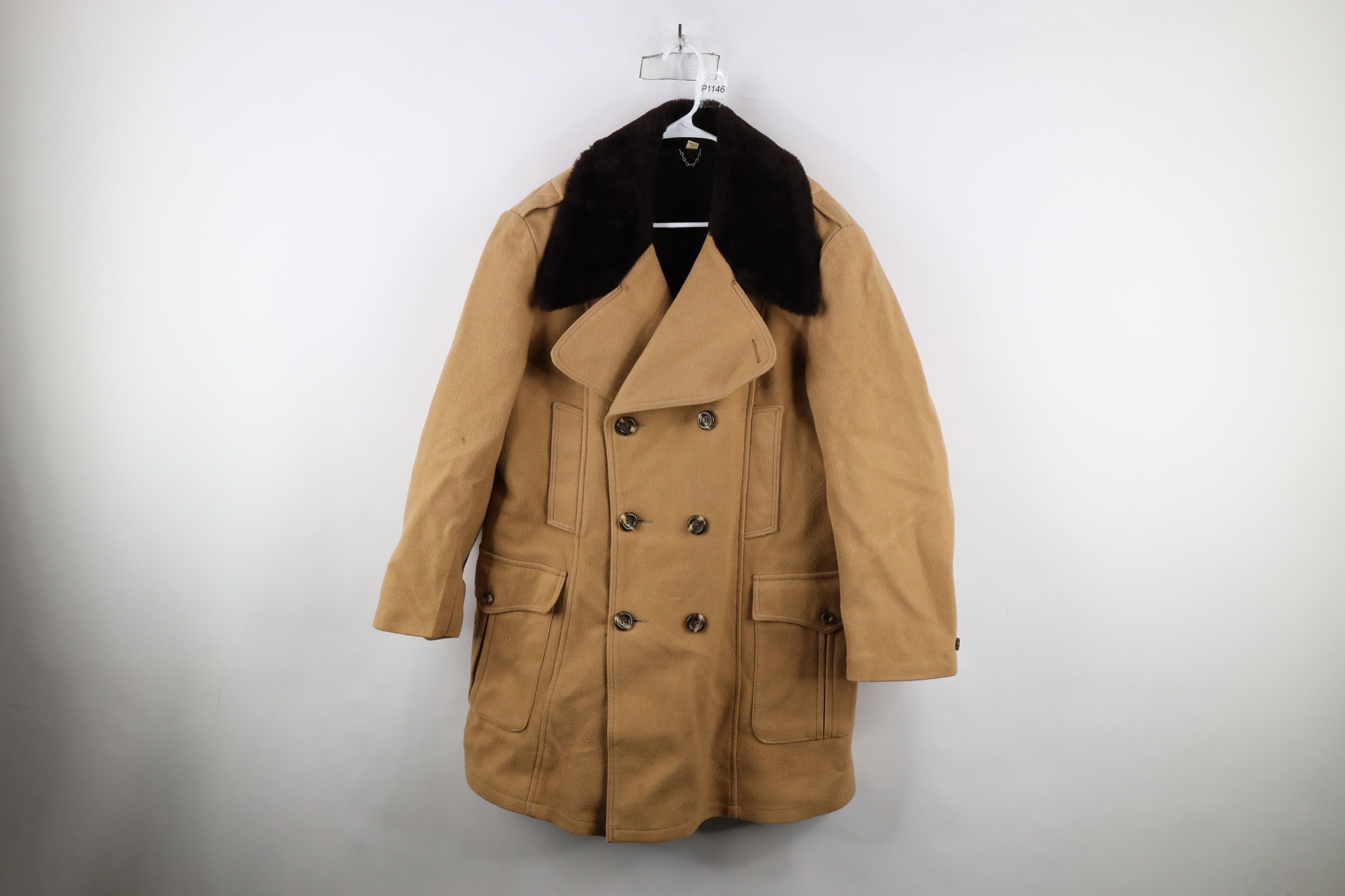 Vintage Vintage 60s 70s Streetwear Heavyweight Breasted Coat USA Size US L / EU 52-54 / 3 - 1 Thumbnail