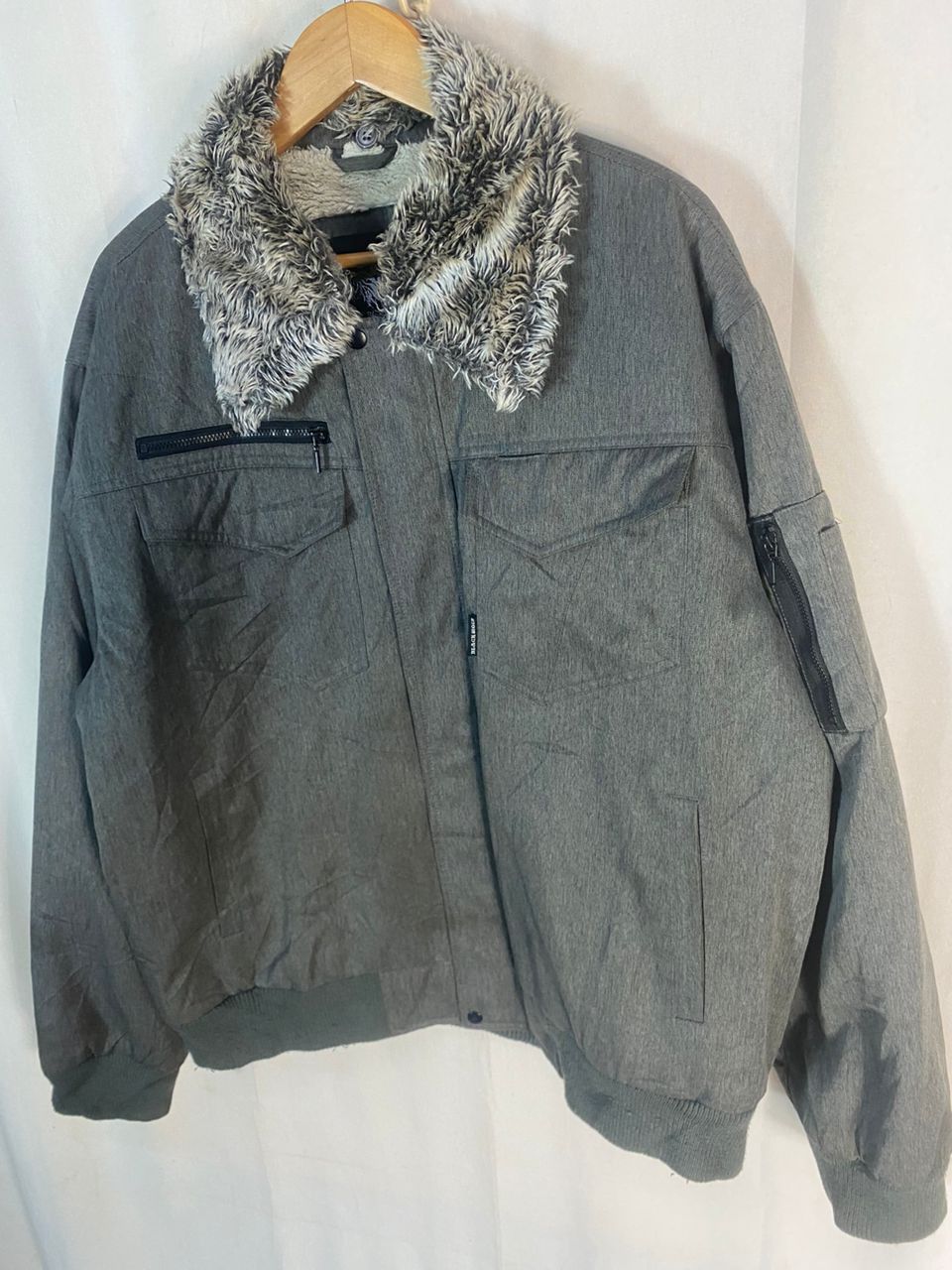 Japanese Brand Next black wolf Bomber jacket Size US XL / EU 56 / 4 - 2 Thumbnail
