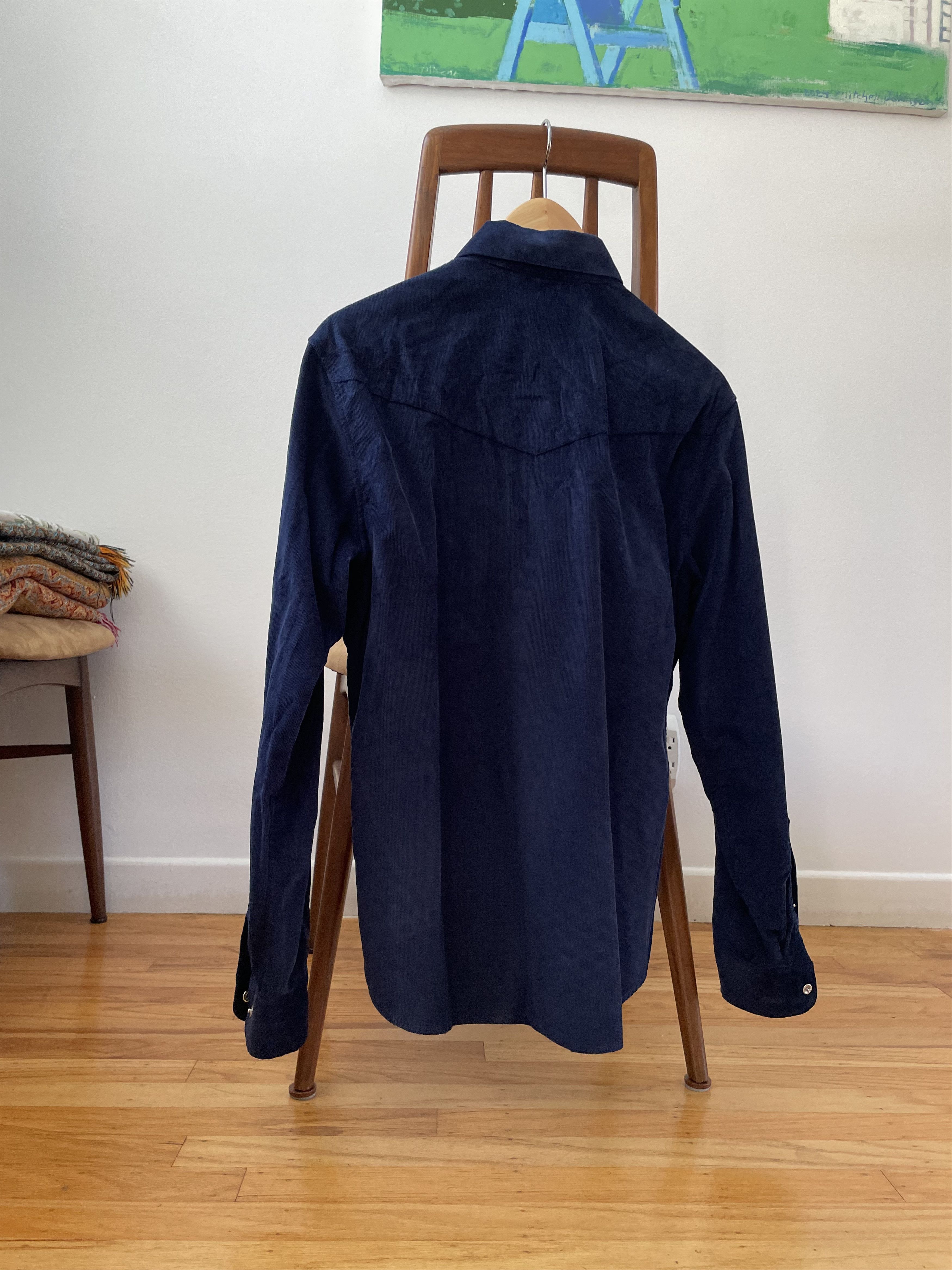 AMI Ami Western Navy button down overshirt corduroy Size US S / EU 44-46 / 1 - 3 Thumbnail