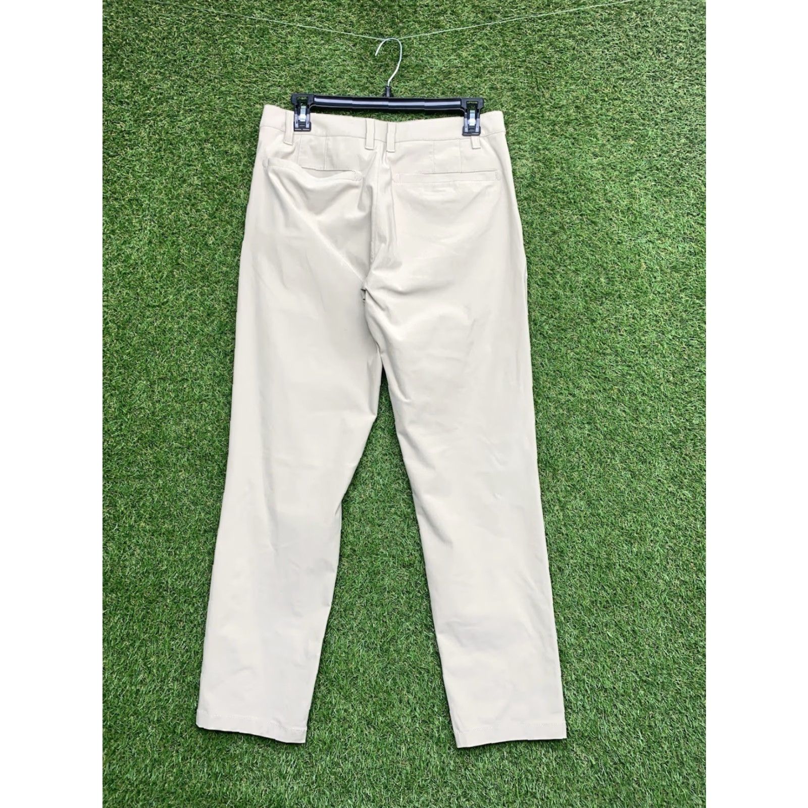 Rhone Rhone Mens Commuter Pant Regular Slim Straight Leg Beige 30x28 Pants Chino 5-Pocket Belt Loops Zip Front Flat Front Polyester Classic Style No. 100036 Size US 30 / EU 46 - 2 Thumbnail