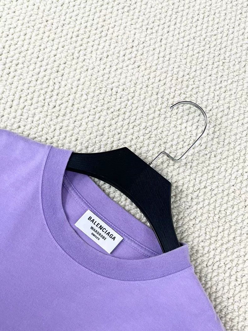 Balenciaga Balenciaga Taro purple embroidered waves cola logo short s Size US XS / EU 42 / 0 - 3 Thumbnail