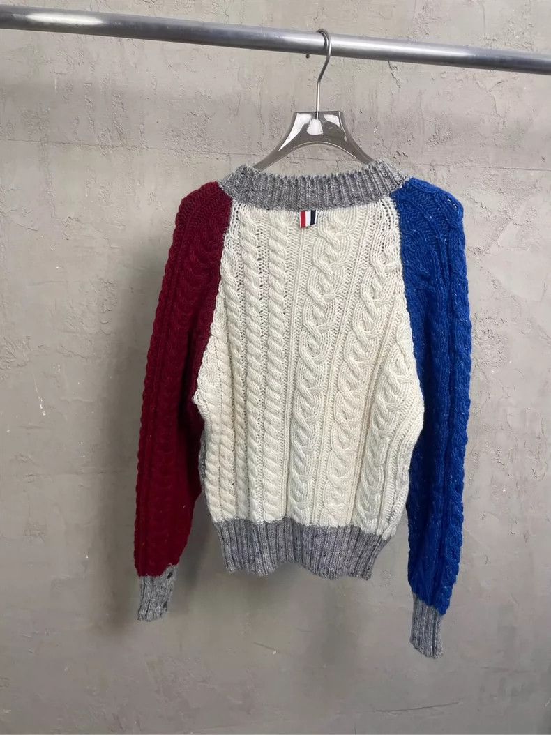 Thom Browne Thom Browne size0 Blue and red wool sweater Size US XS / EU 42 / 0 - 2 Thumbnail
