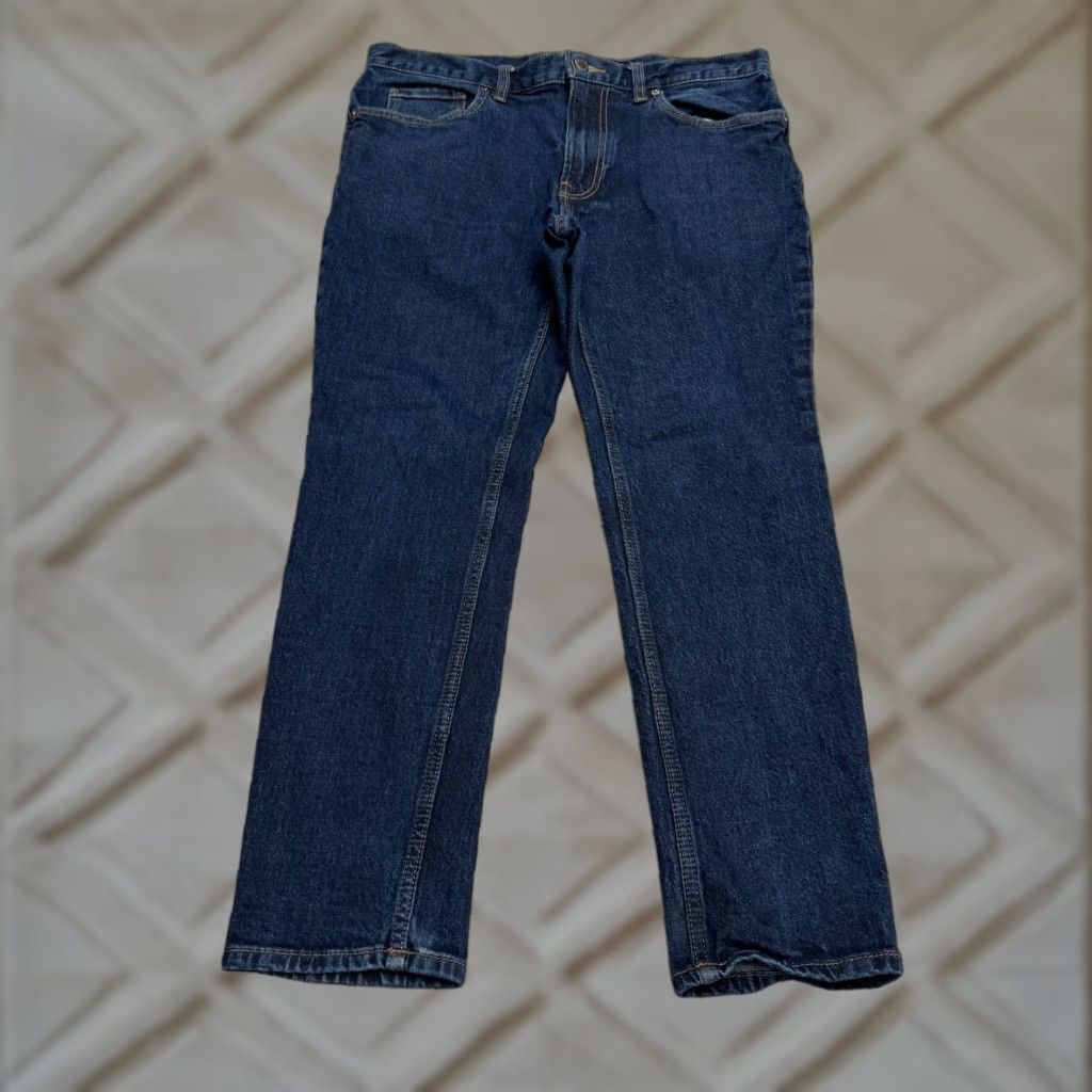 Everlane Everlane Slim Fit Denim Jeans Mens 33x28 Dark Wash Blue Cotton Stretch Straight 5-Pocket City Streetwear Modern Size US 33 - 1 Thumbnail