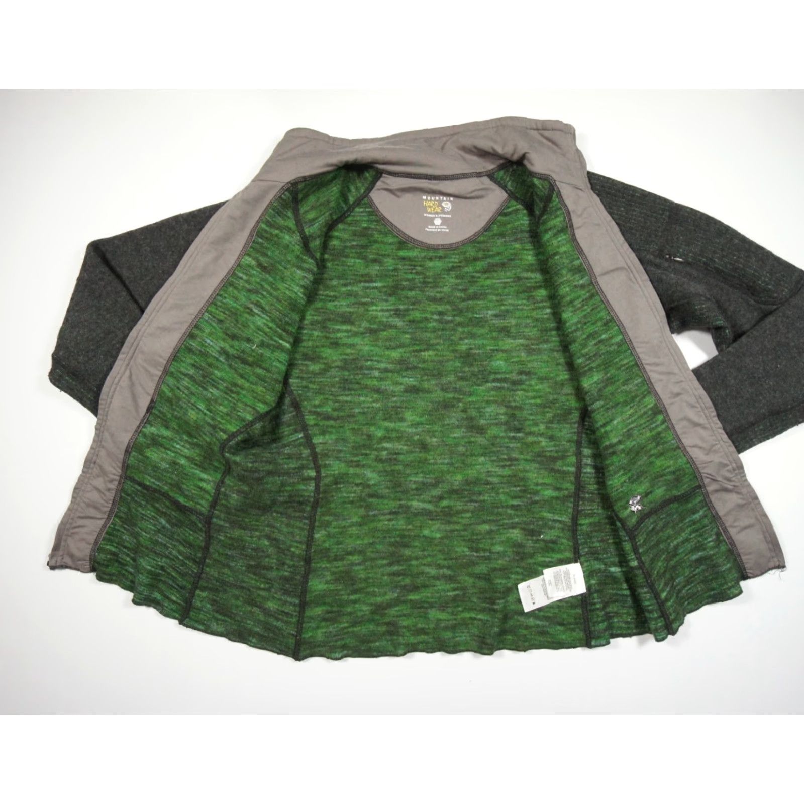 Mountain Hardwear VINTAGE Mountain Hardwear Jacket Womens Large Gray Knit Wool Blend Lightweight Outdoors Size L / US 10 / IT 46 - 6 Thumbnail