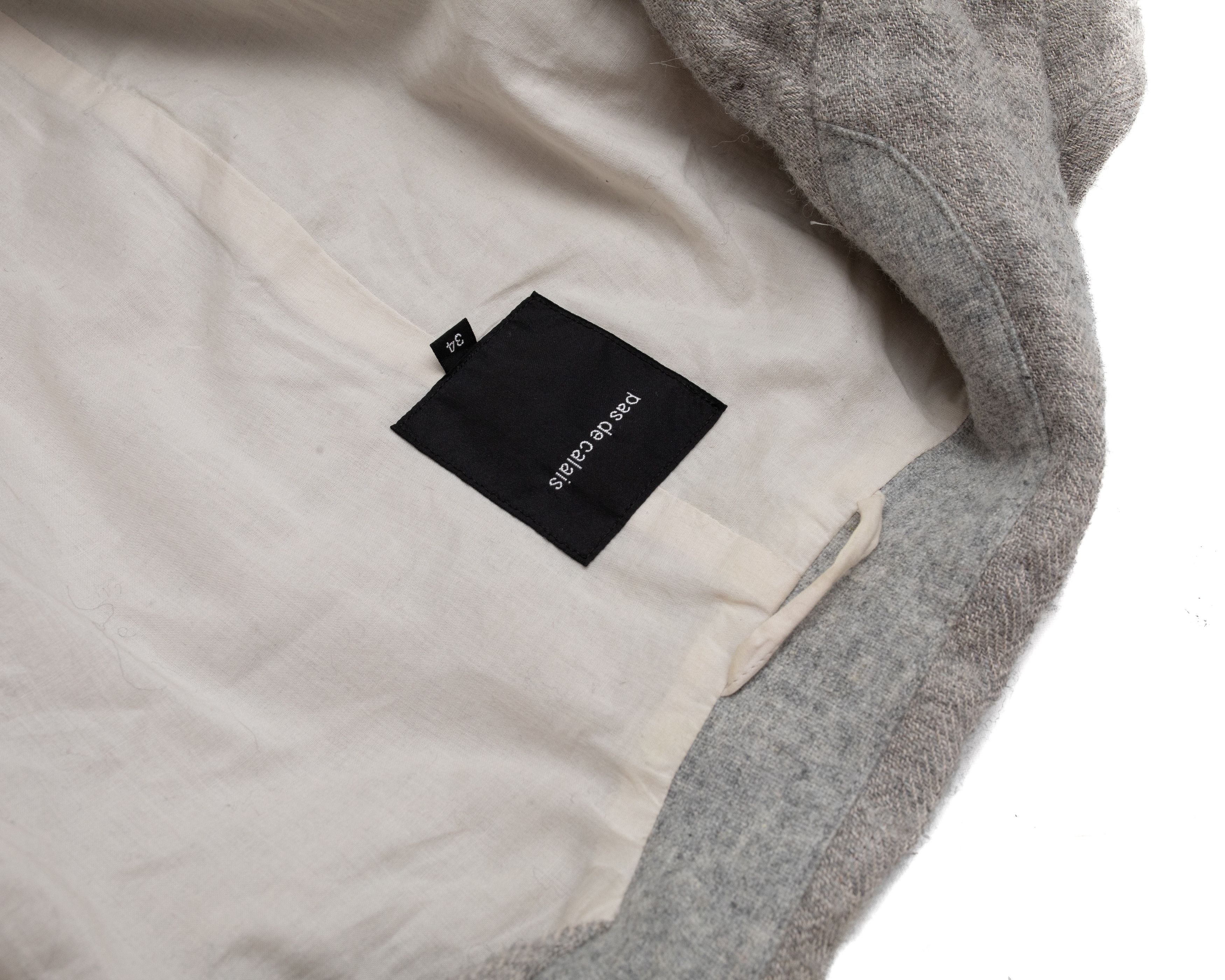 Pas de Calais PAS DE CALAIS Linen Wool Coat Size XS / US 0-2 / IT 36-38 - 5 Thumbnail