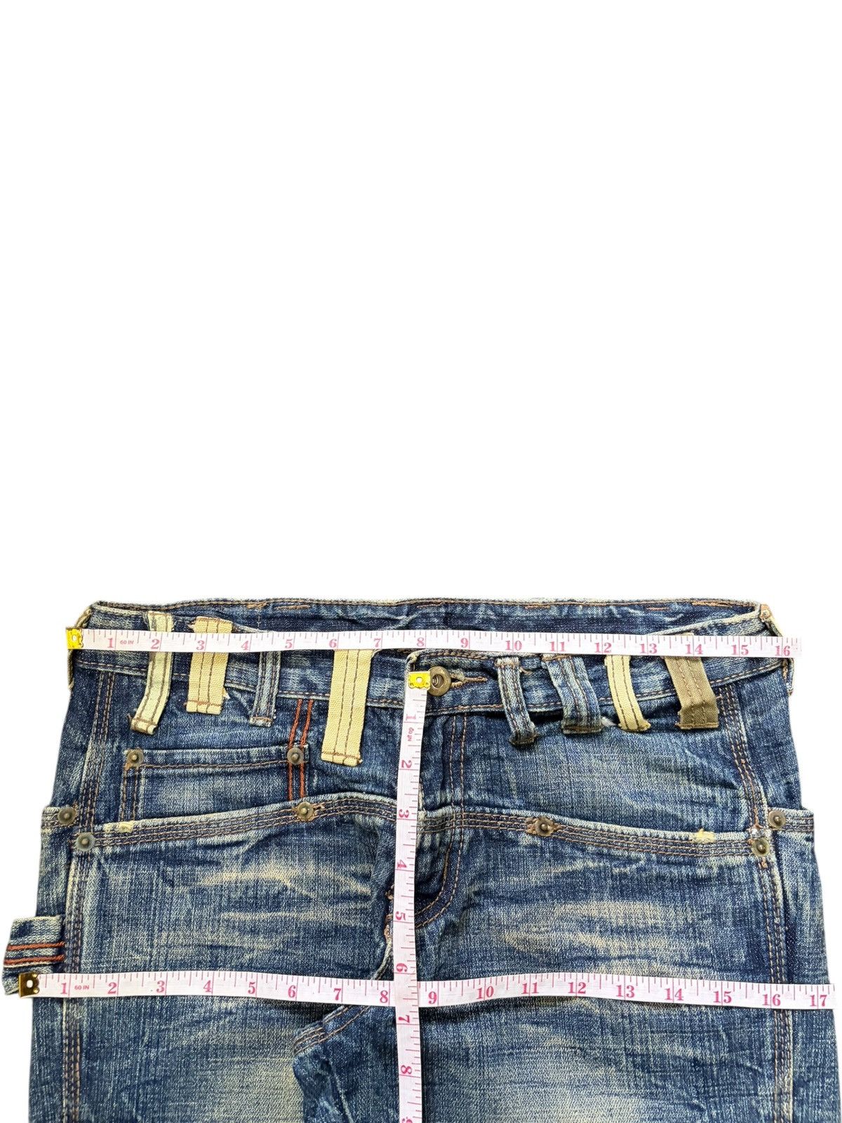 Marithe + Francois Girbaud Vintage Japanese Brand Rusty Wash Distressed Jeans Size 31" - 6 Thumbnail