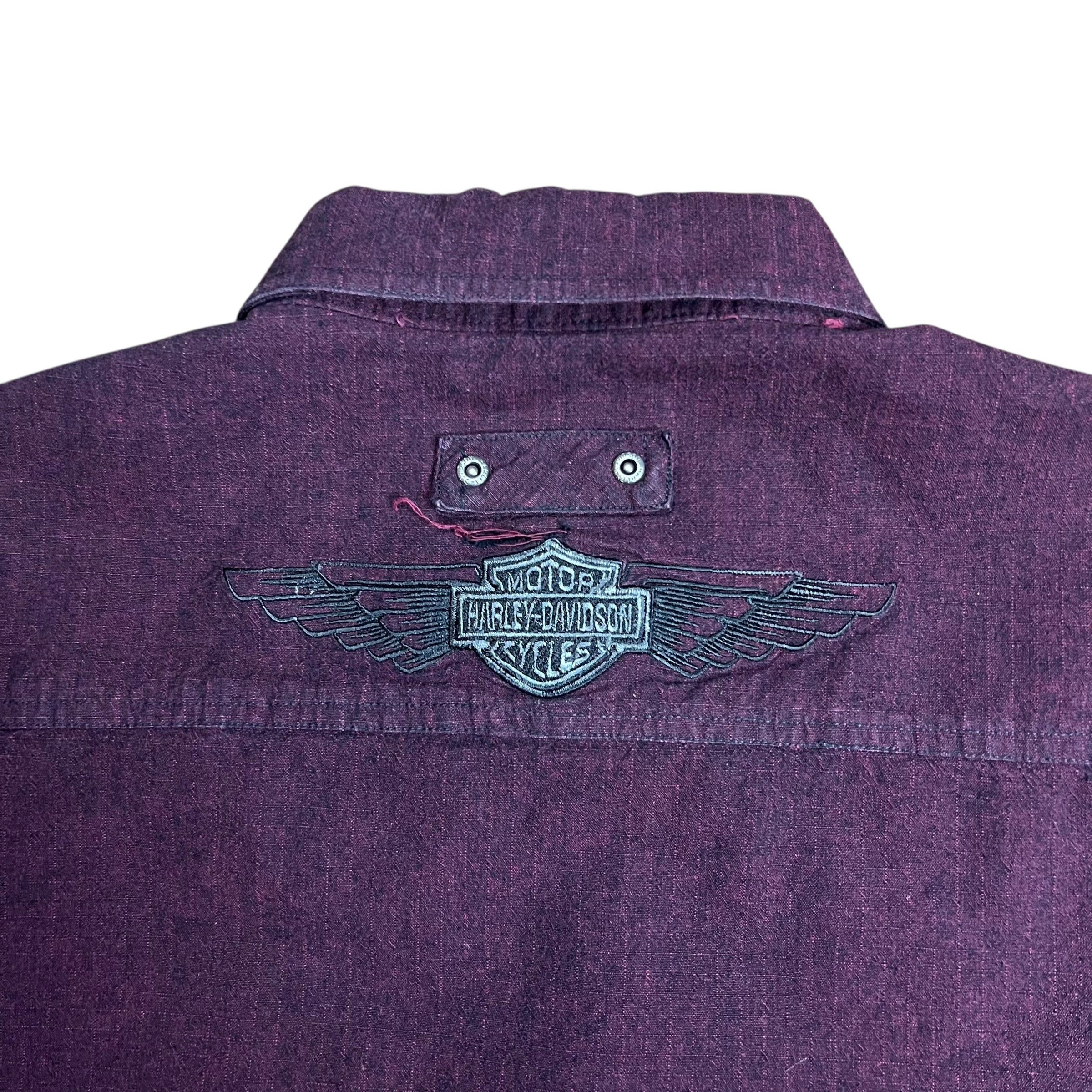 Harley Davidson Harley-Davidson Burgundy Button-up Shirt - L Size US L / EU 52-54 / 3 - 7 Thumbnail