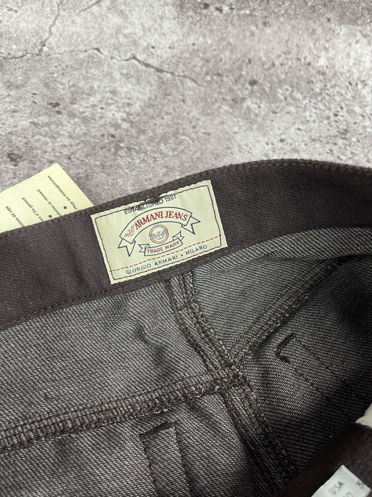 Armani × Giorgio Armani × Vintage Rare🔥Vintage Armani Jeans Pantalone Castagna Size US 30 / EU 46 - 10 Thumbnail
