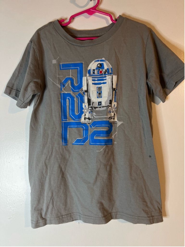 Disney Boys Star Wars R2D2 T-Shirt Size M (7/8) Gray Size US M / EU 48-50 / 2 - 1 Thumbnail