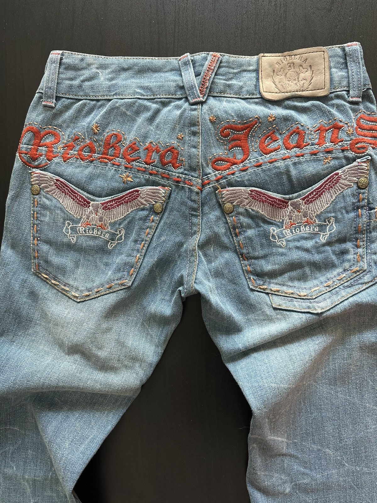Japanese Brand Riobera Y2K Flared Denim Jeans Japanese Korean Archive Gyaru Size 25" / US 0 / IT 36 - 7 Thumbnail
