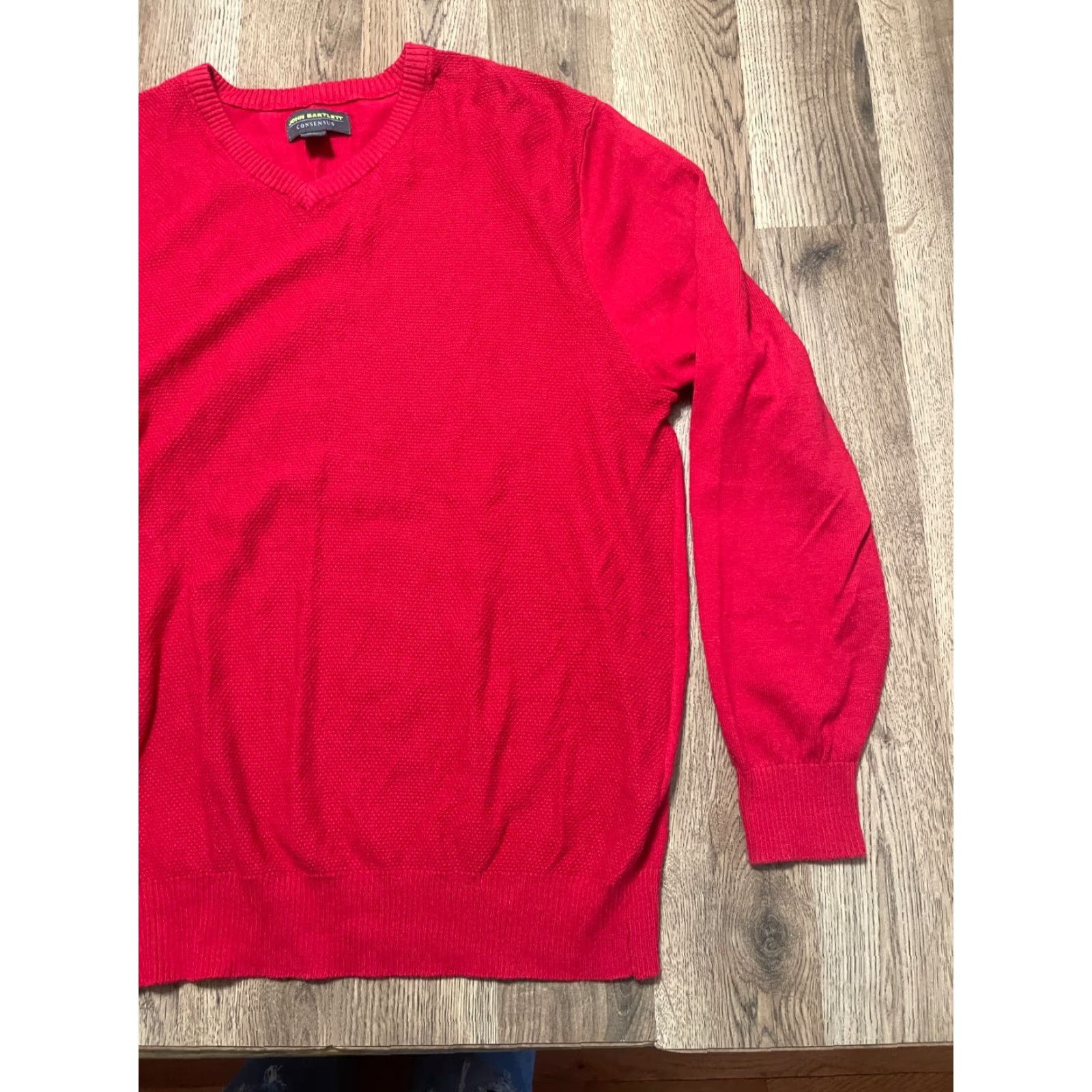 Vintage John Bartlett Sweater Mens Size Large Red V-Neck Pullover Long Sleeve Size US L / EU 52-54 / 3 - 4 Thumbnail