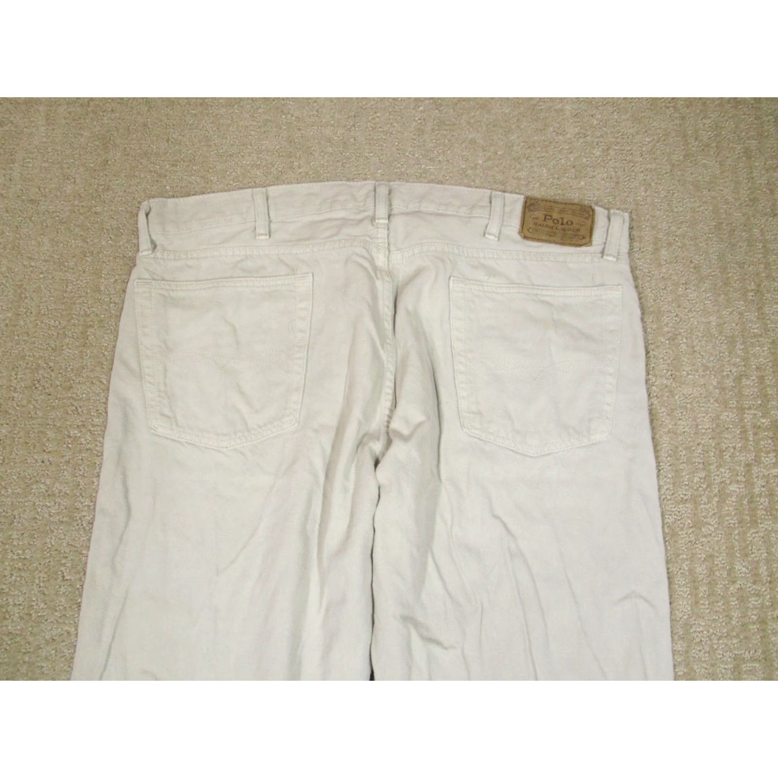 Polo Ralph Lauren Polo Ralph Lauren Varick Slim Jeans Men 40x32 Light Ivory Denim 5-Pocket Straight Slim Rise Mid Wash Size US L / EU 52-54 / 3 - 4 Thumbnail