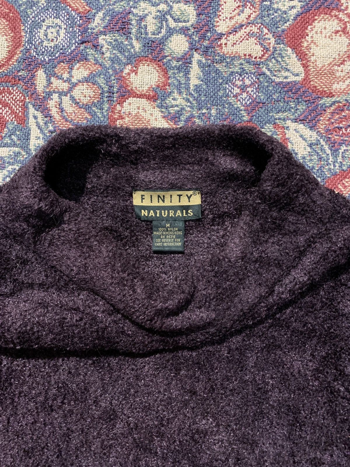 Other Vintage Finity Naturals Fleece Mockneck Sweater Size M / US 6-8 / IT 42-44 - 3 Thumbnail