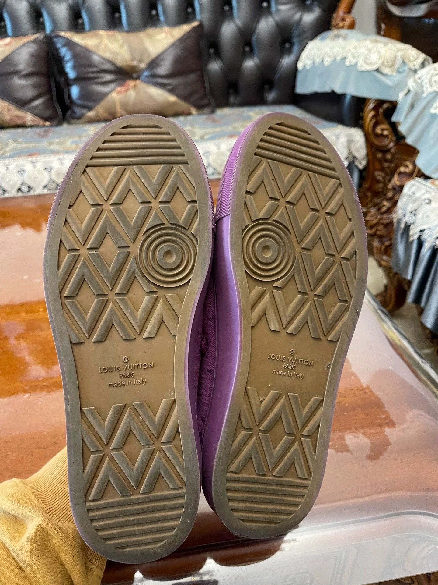 Louis Vuitton LV Classic Denim & Calfskin Full Logo Sneaker UK6 Size US 7 / EU 40 - 4 Thumbnail