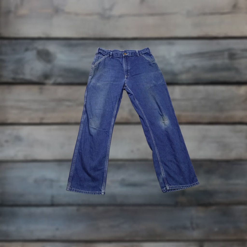 Carhartt Carhartt Jeans Men 34x30 Blue Relaxed Straight Fit Dark Wash Denim 5-Pocket 34in Waist Black? Size US 34 / EU 50 - 1 Thumbnail