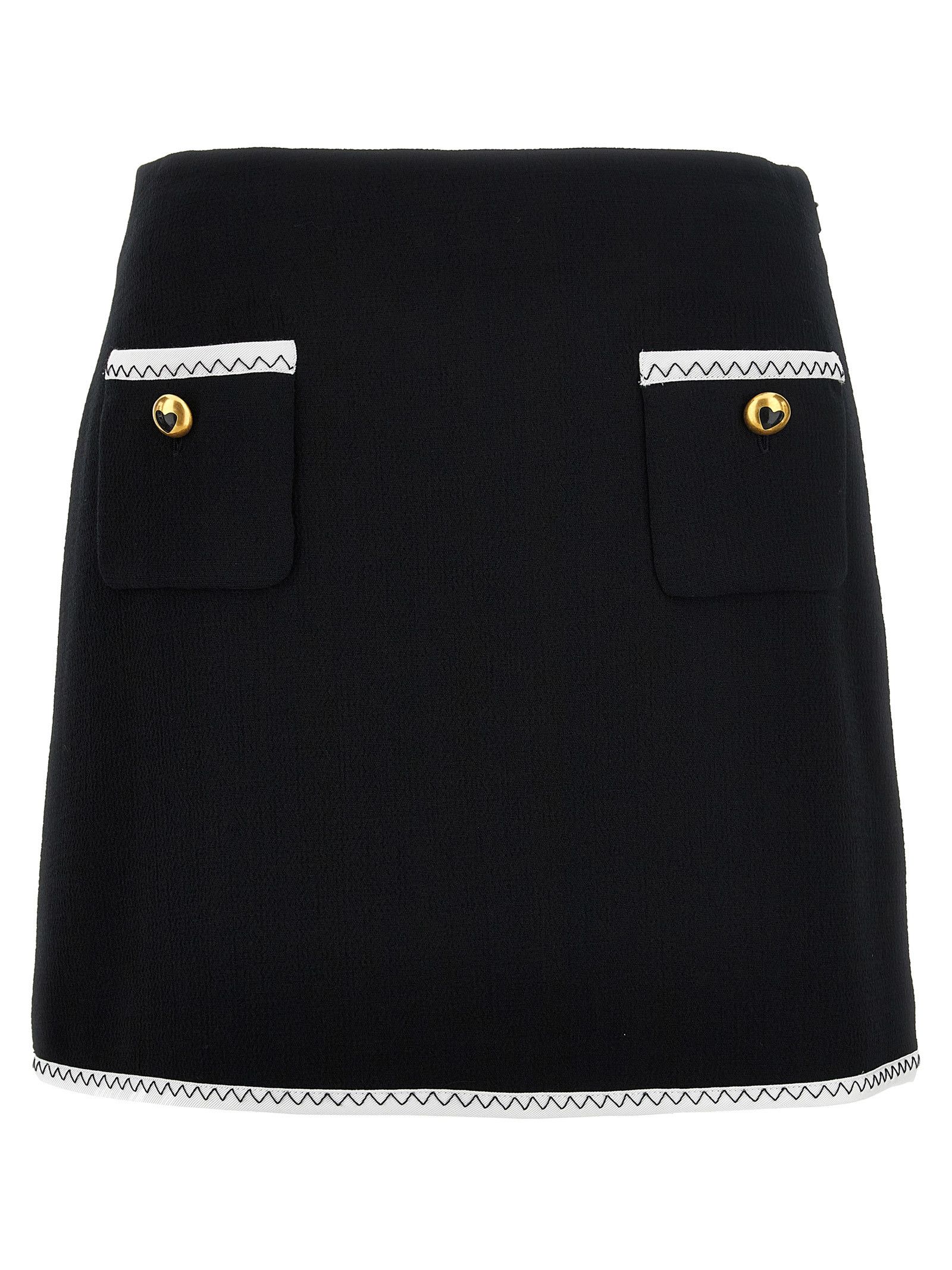 【関税＆送料込み】Moschino Shetland Knit Skirt Moschino Legs-Print Knitted Skirt - Black | Editorialist