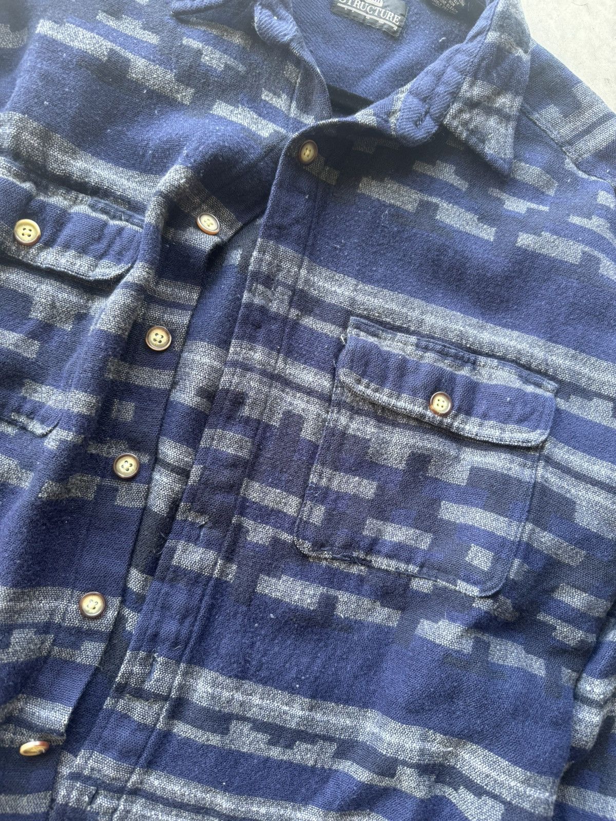 Polo Ralph Lauren Vintage Polo Ralph Lauren Aztec Button Up Flannel Size US XL / EU 56 / 4 - 2 Thumbnail