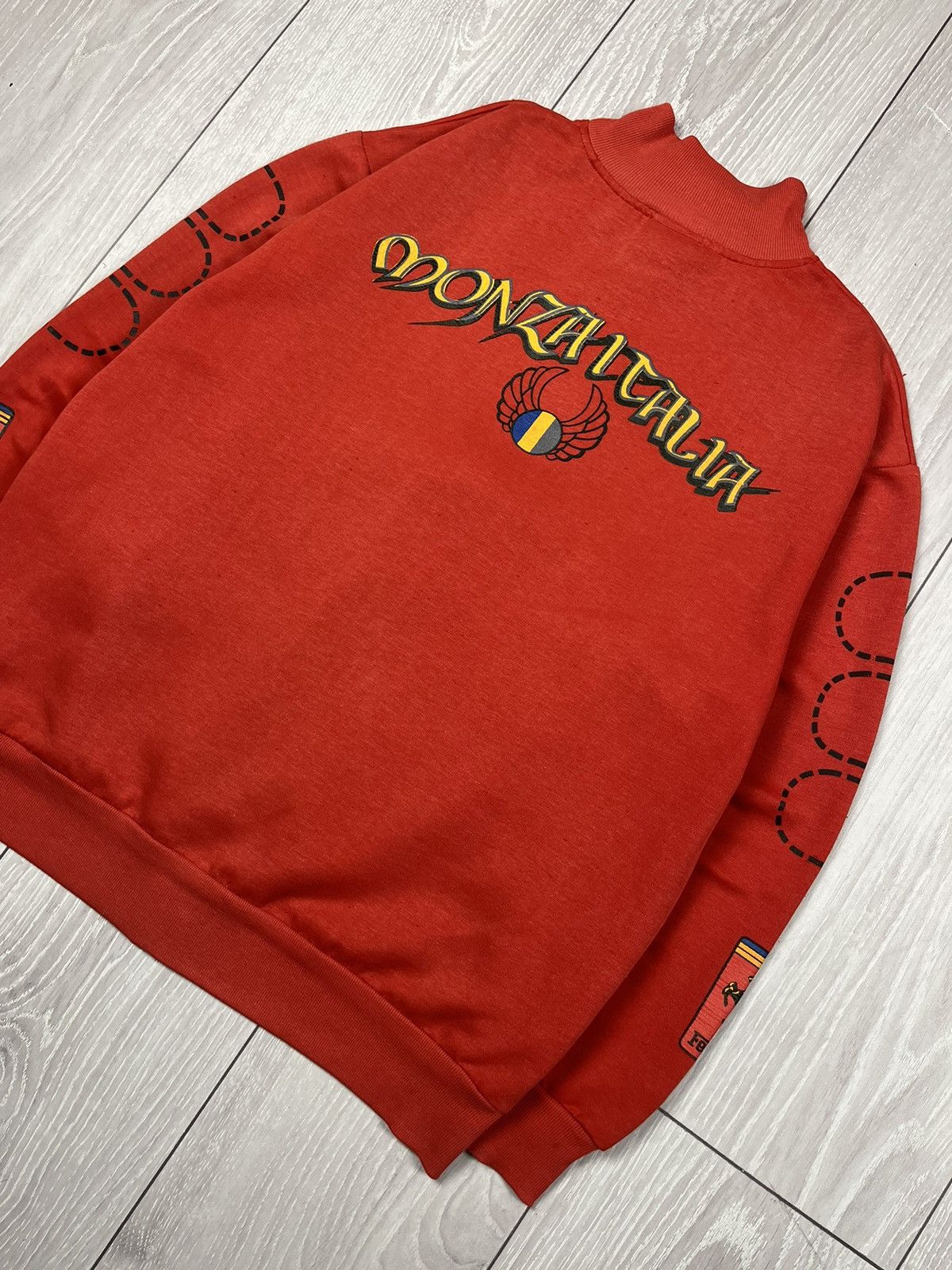 Vintage Vintage 90s Ferrari Racing Team Italia Monza 76 sweatshirt Size US L / EU 52-54 / 3 - 8 Thumbnail