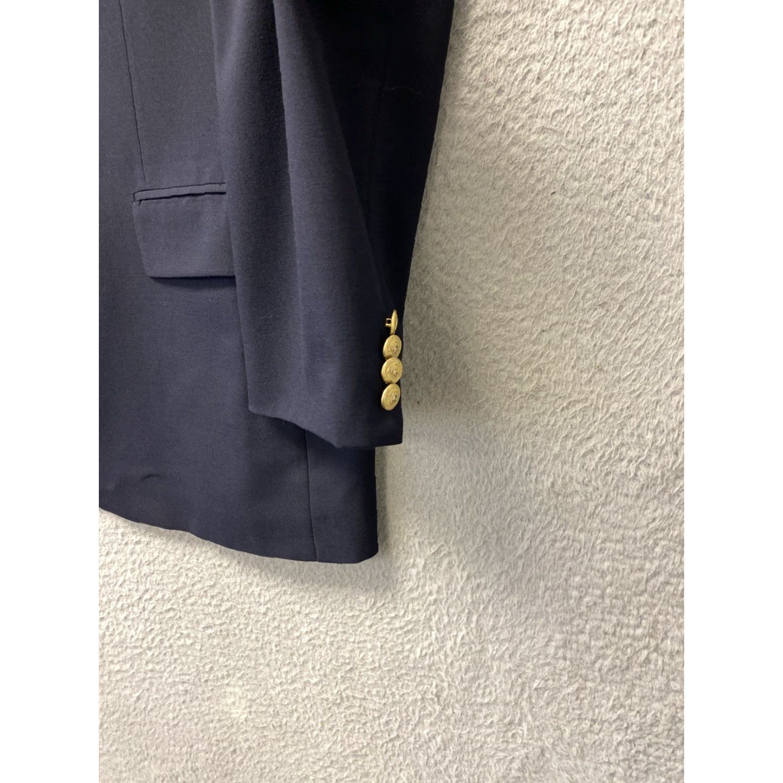 Chaps Chaps Ralph Lauren Blazer Mens 42 Navy Blue Wool Gold Button Jacket Size 42R - 3 Thumbnail