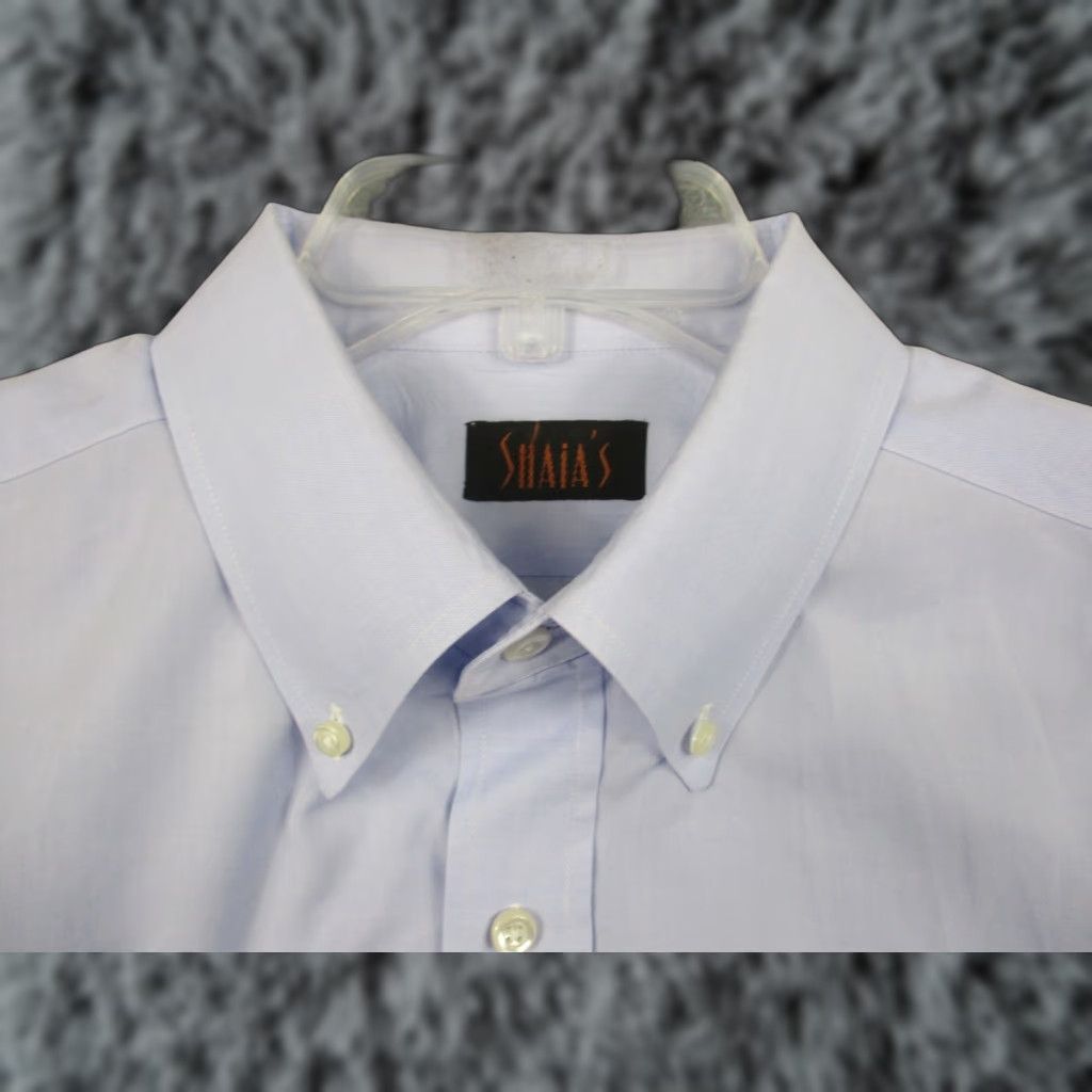 Vintage VINTAGE SHAIA'S Dress Shirt Men’s 16-32 Blue Classic Fit Made in USA Shirt Men Black? Size 46R - 1 Thumbnail