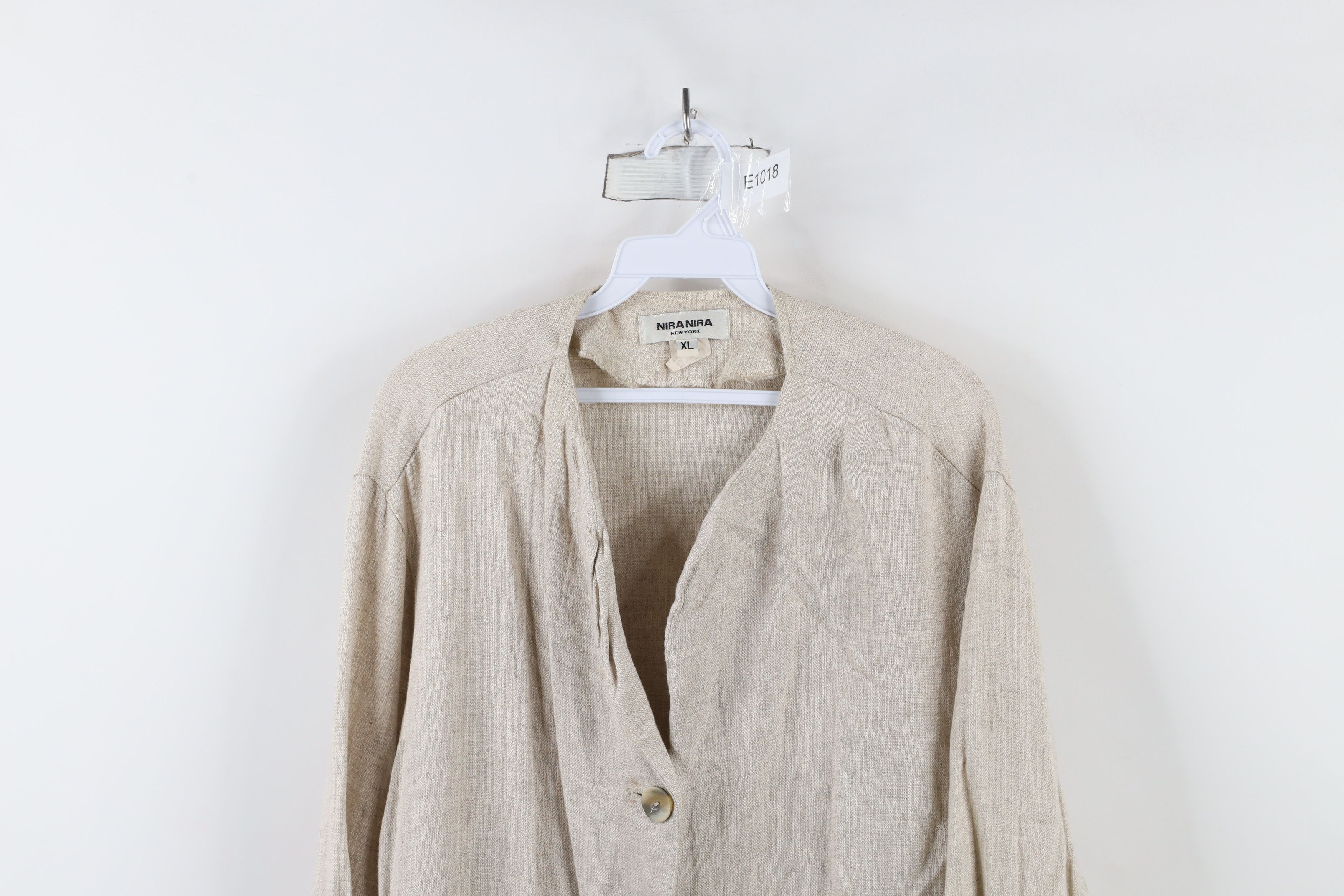 Vintage Vintage 90s Lagenlook Linen Blend Button Jacket Tunic USA Size XL / US 12-14 / IT 48-50 - 2 Thumbnail