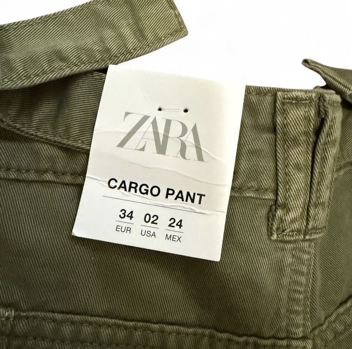 Zara Zara Cargo Pants Size 26" / US 2 / IT 38 - 3 Thumbnail