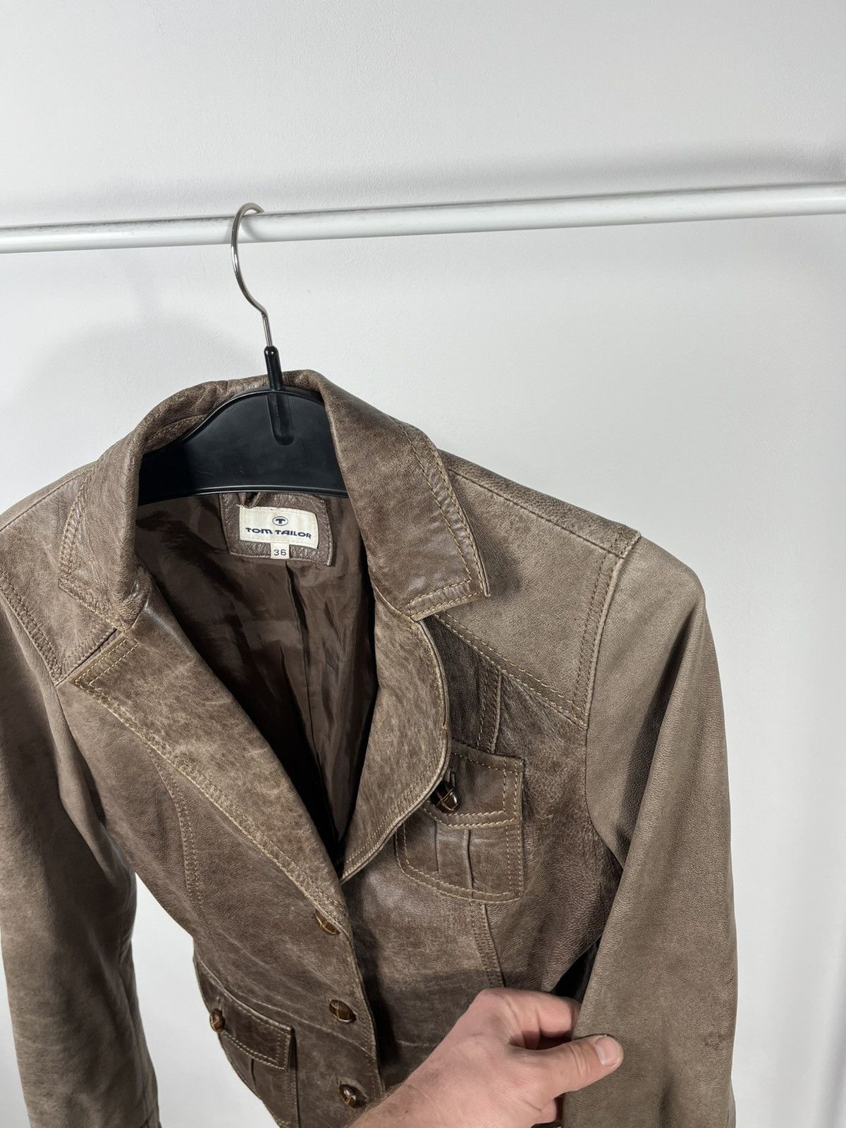 Tom Tailor Tom Tailor Leather Jacket Blazer Brown Women Size 36 Size S / US 4 / IT 40 - 9 Thumbnail
