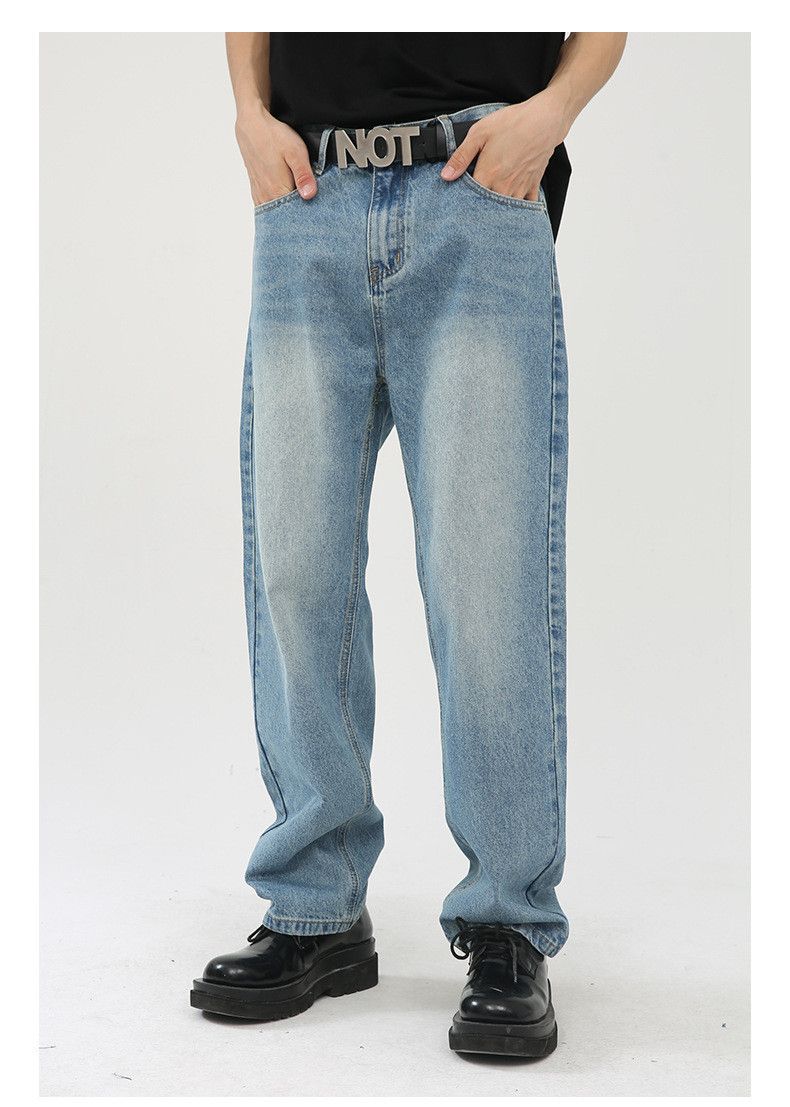 Japanese Brand × Jean Japanese retro straight casual distressed jeans Size US 32 / EU 48 - 4 Thumbnail