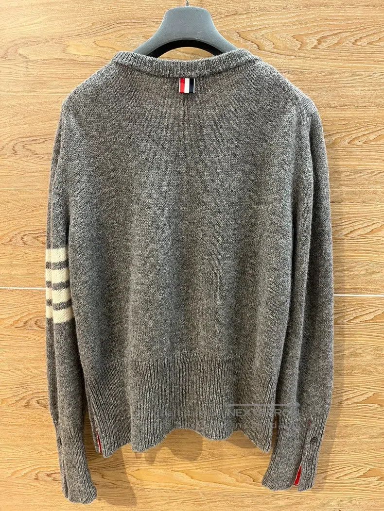 Thom Browne Thom Browne Cashmere Sweater, Gray Size US XL / EU 56 / 4 - 6 Thumbnail
