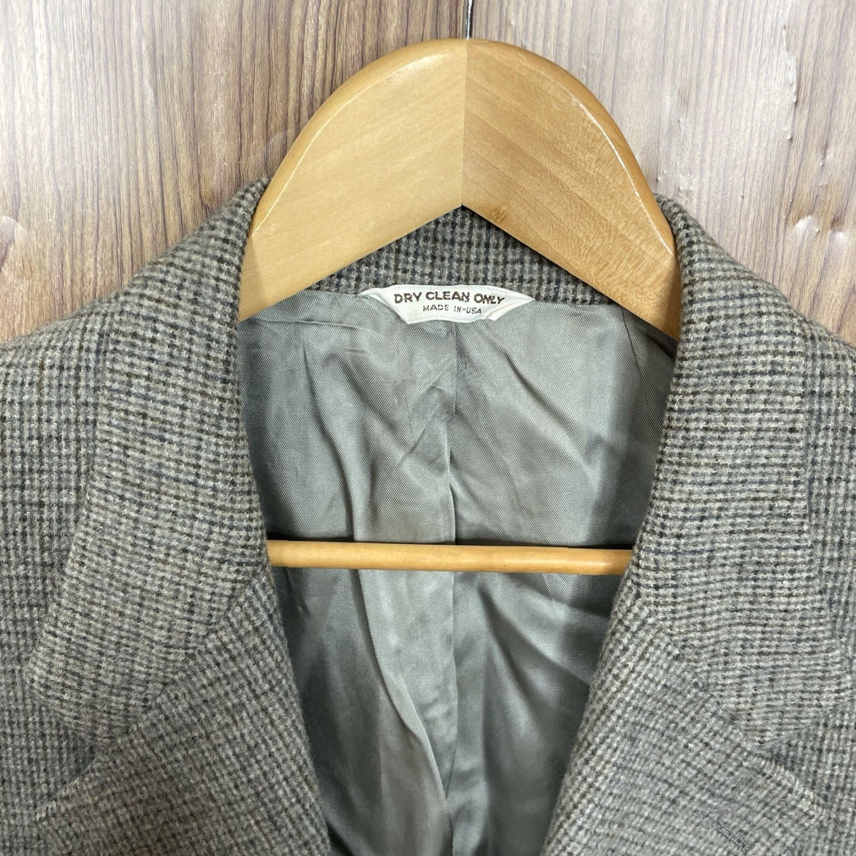 VINTAGE Bill Blass Sport Coat Mens 42R Green Multicolor 100% Camel Hair USA Made Blazer Jacket