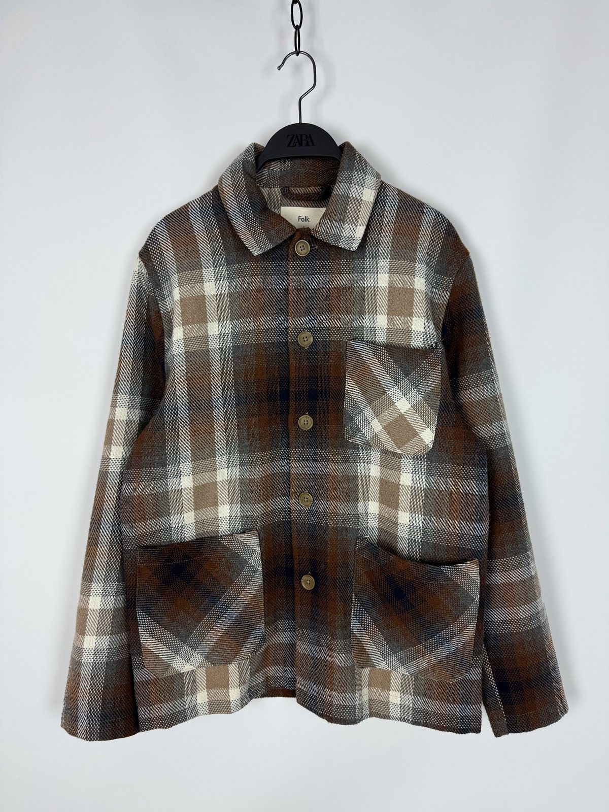 Folk Folk Check Chore Overshirt Jacket Size US M / EU 48-50 / 2 - 4 Thumbnail