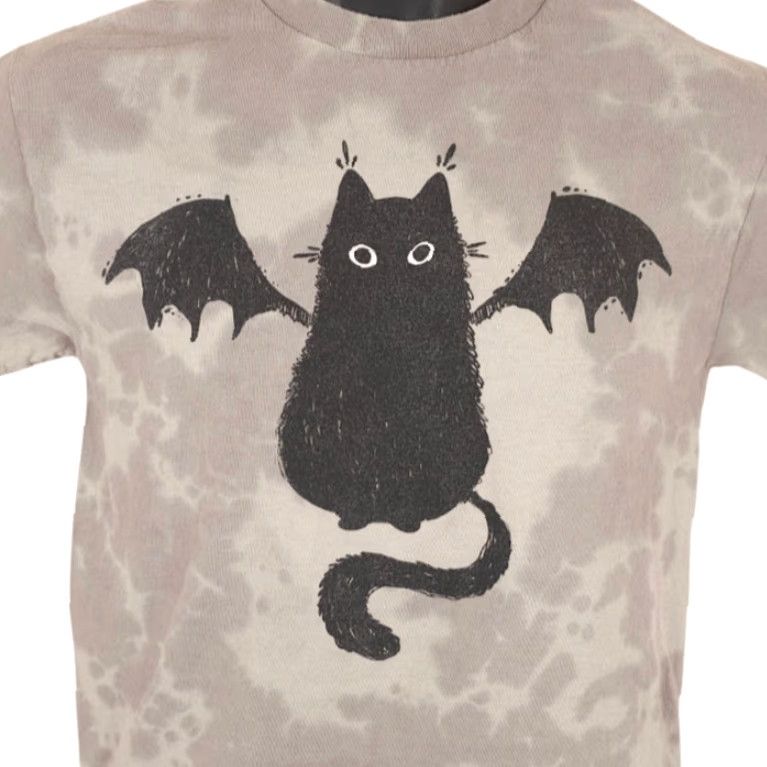 Vintage VINTAGE? Cat Wings T Shirt Mens Size Small Beige Tie Dye Guild Of Calamity Stephanie Bayles Size US S / EU 44-46 / 1 - 2 Thumbnail